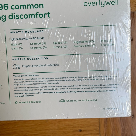 NEW Everlywell Food Sensitivity Home Test Kit - Expires 5/31/2026 - Picture 3 of 6
